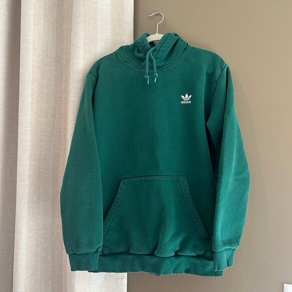 Adidas Original Essential Hoodie in forest green, Size Large - Picture 1 of 8